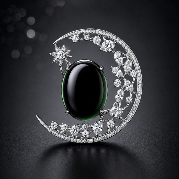胸針→翡翠 