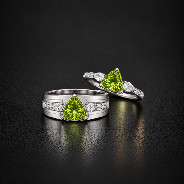 男女對戒→有色寶石 