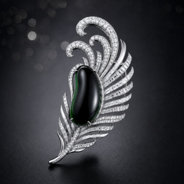 胸針→翡翠 